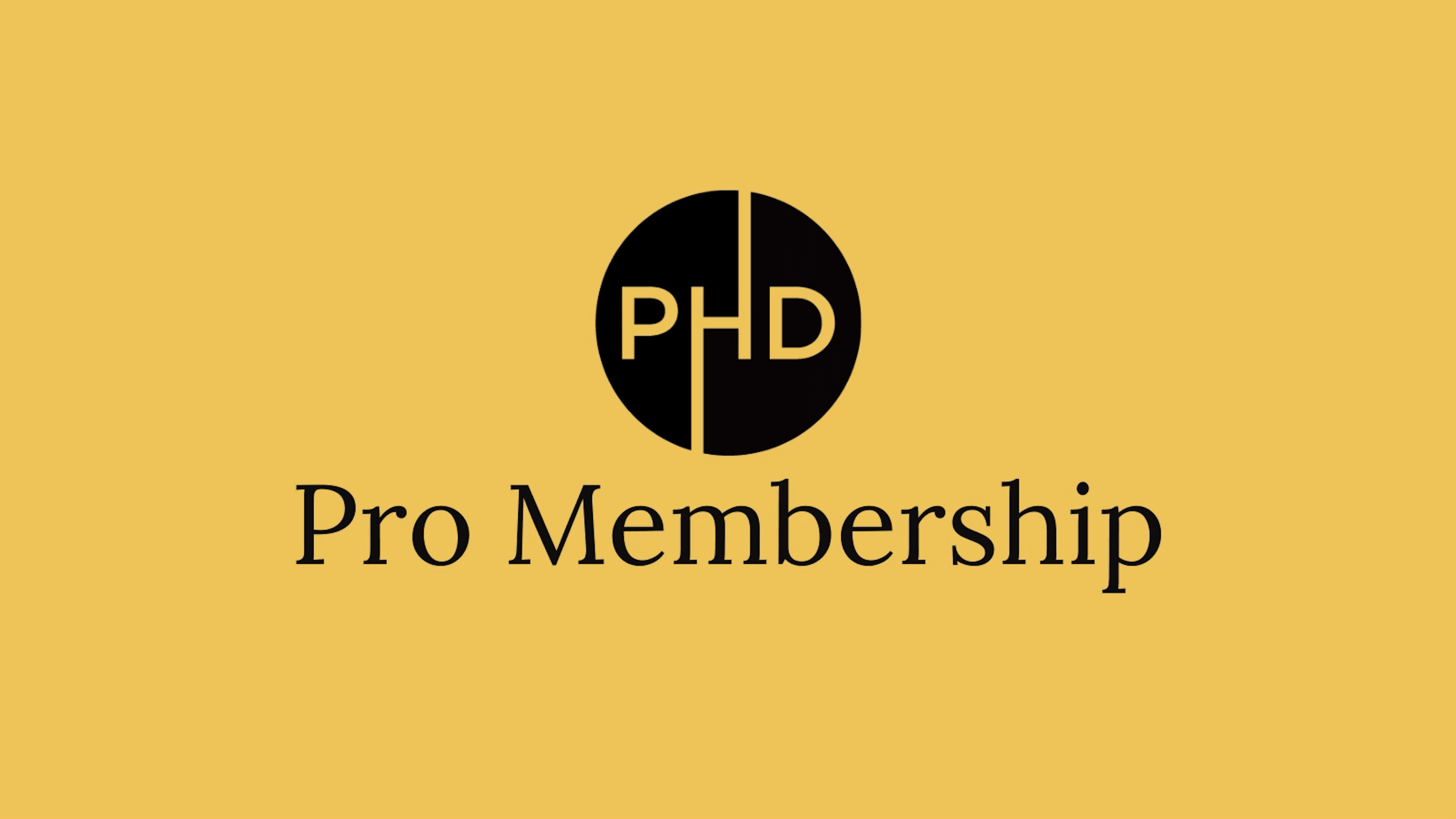 PHD Pro Membership